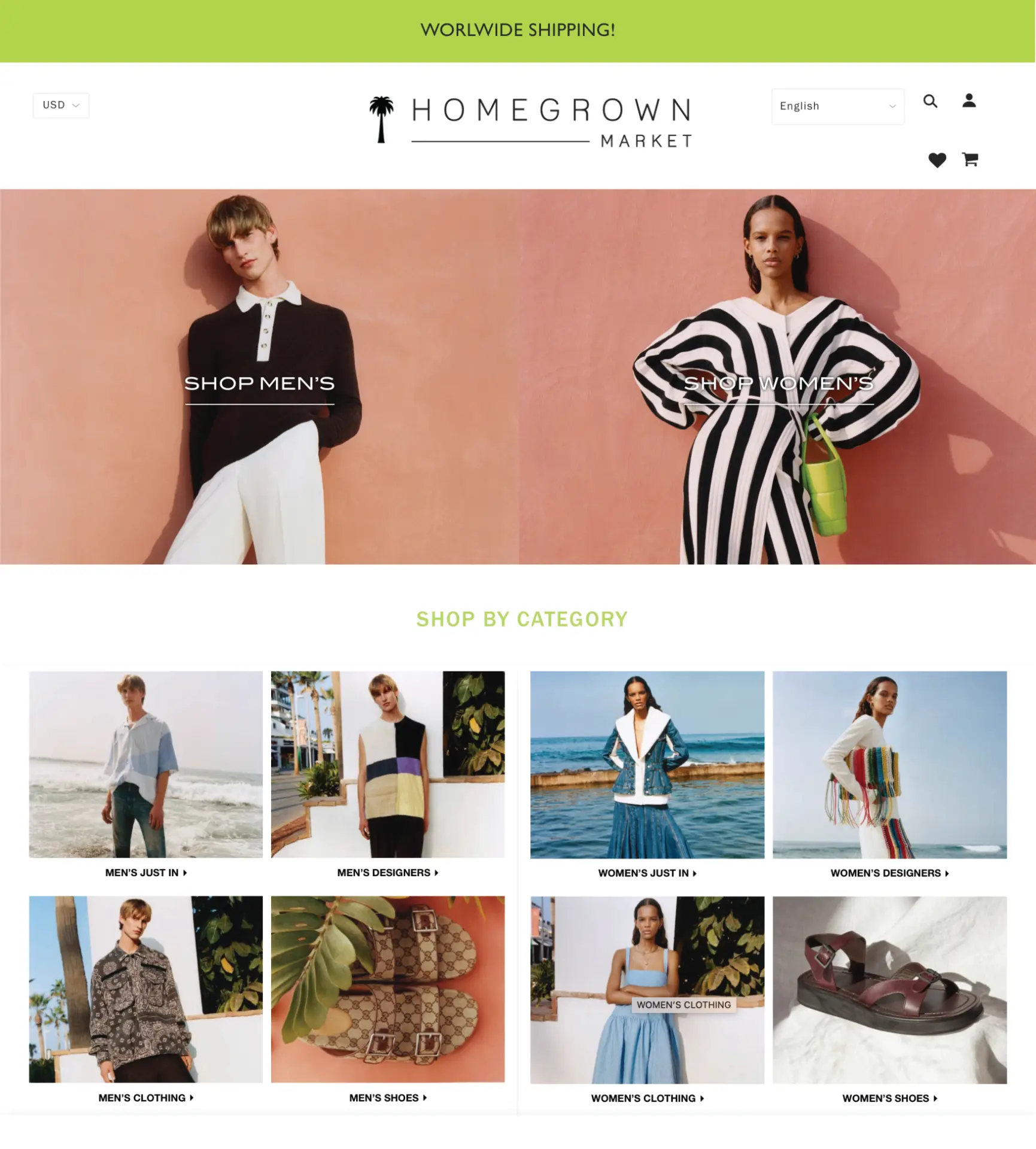 Homegrown Market homepage
